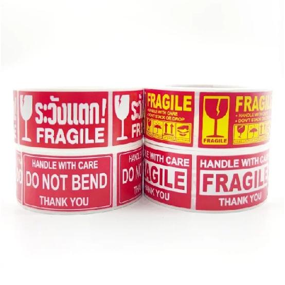 250Pcs Fragile Warning Sticker Roll Handle With Care Keep Shipping Express Label Useful Tag