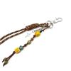 Gage Ceramic Bead Hand-Woven Keychain with Long Tassel Retro Ornament.