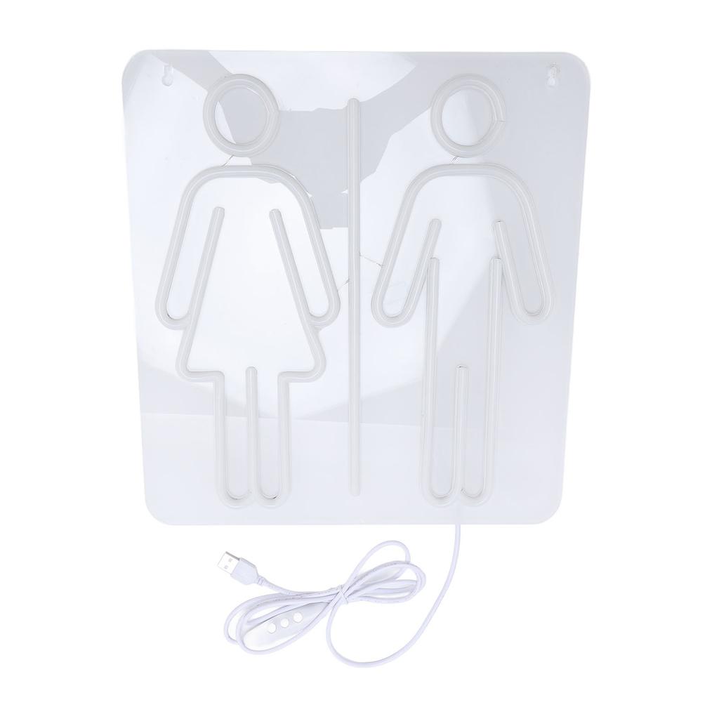 Toilet LED Neon Sign USB Powered Eye Catching Wall Mount LED Neon Light for Restroom Washroom Hotel Shopping Mall