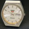 VINTAGE SEIKO 5 AUTOMATIC 6309A JAPAN MENS SILVER COLOR DIAL WATCH A500839-5 R154-a500839