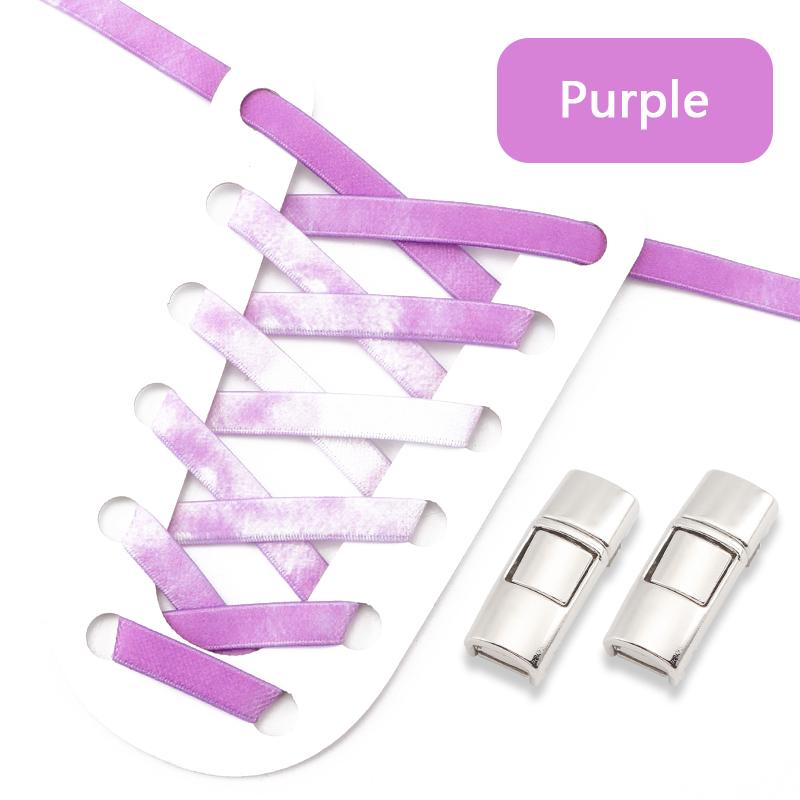 Elastic Shoe Laces with Metal Press Lock Flat Shoelaces Without Ties Easy To Use and Durable Sneaker Accessory Lazy Shoelace
