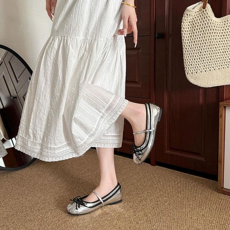 Fashion Designer Spring Women Mary Jane Shoes Fashion Square Toe Ladies Comfort Soft Sole Flats Women's Comfort Ballerinas Shoes