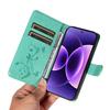 For Xiaomi 17 Pro PU Leather Cases Flower Pattern Wallet Stand Phone Cover with Strap