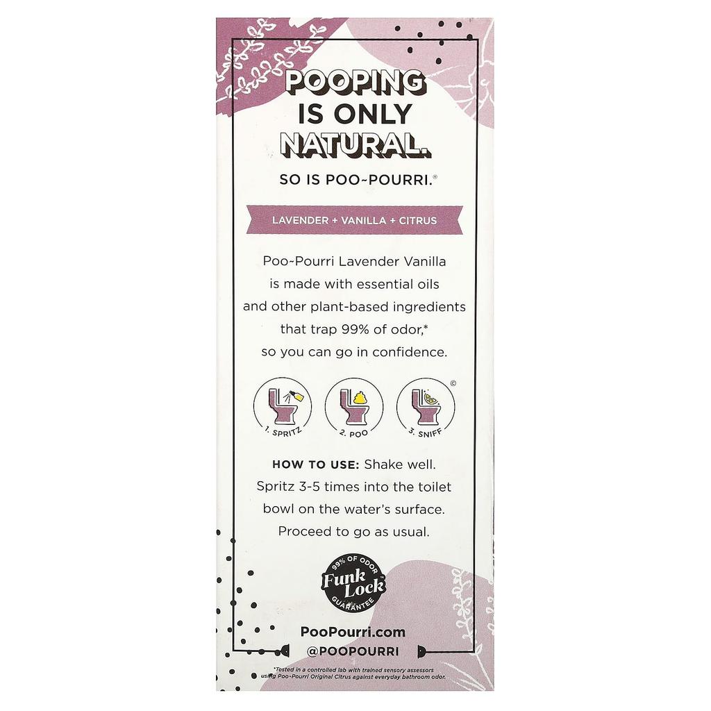 Poo-Pourri, Before-You-Toilet Spray, Lavender Vanilla, 59 Ml (2 Fl Oz)