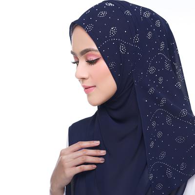 Mode Dames Chiffon Sjaal Blad Diamant Kristal Sjaal Hijab Sjaals Wraps Moslim Hijab Sjaal