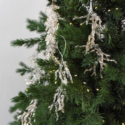 New Acrylic Christmas Crystal Pendants Glitter DIY Christmas Tree Ornaments Icicle Ice Edge Crystal Hanging Merry Christma