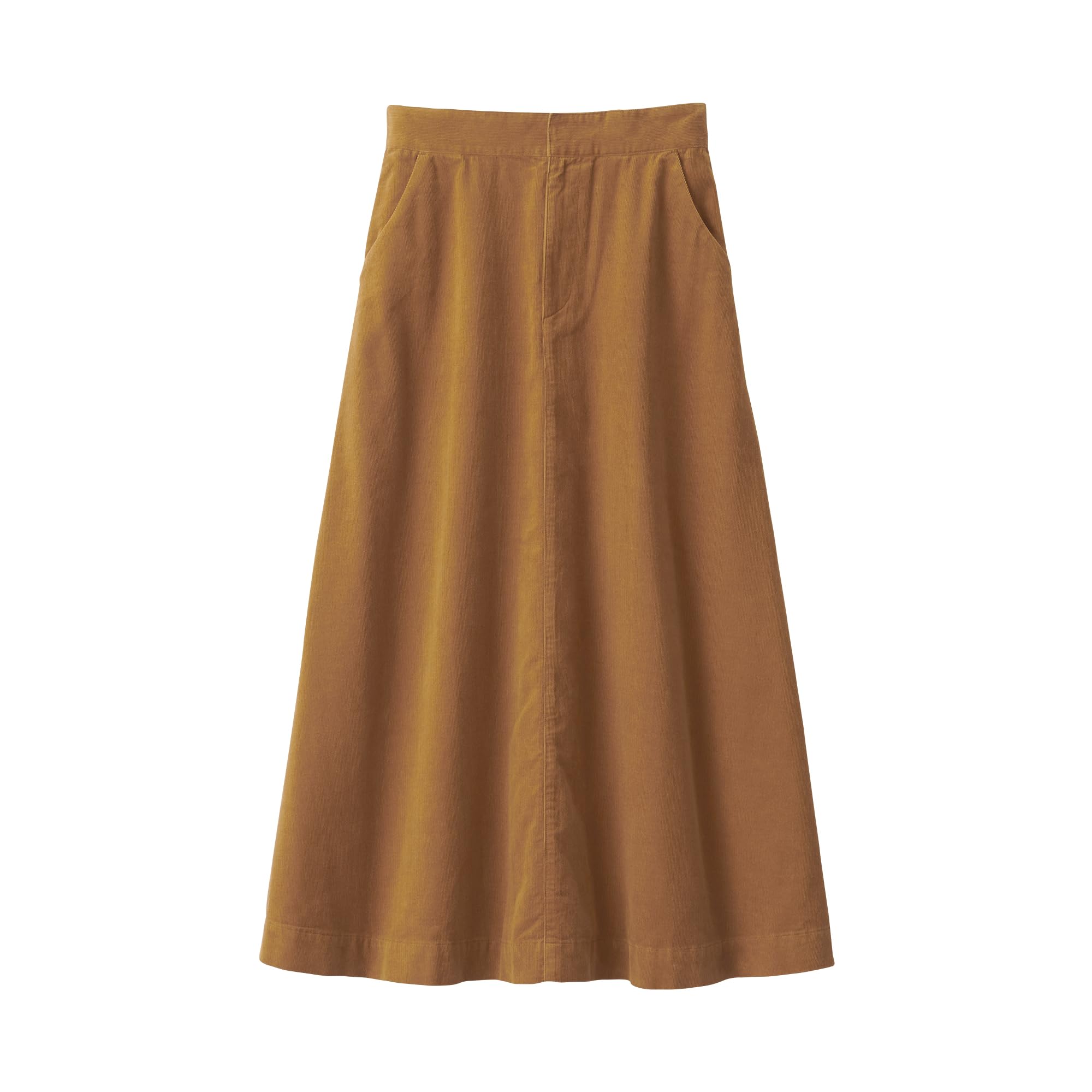 

MUJI Women s Kapok Blend Corduroy Flare Skirt, Camel, Size XL, BE1SPA4A