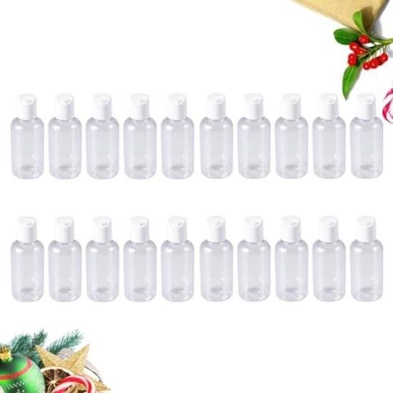 SHINEOFI 12 pieces 50ml plastic pre-travel bottles refillable storage containers suitable facial toner body wash random colors