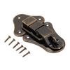 1set Antique Bronze Box Latch Hasp w/screws Jewelry Wood Box Decor Drawer Suitcases Iron Buckle Clasp Furniture 95*52mm Hardware 6