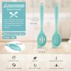 Silicone Corner Spoon Solid, Heat Resistant Rubber Spoonula for Mixing, Serving, Scraping, Non-stick Solid Cooking Spoons