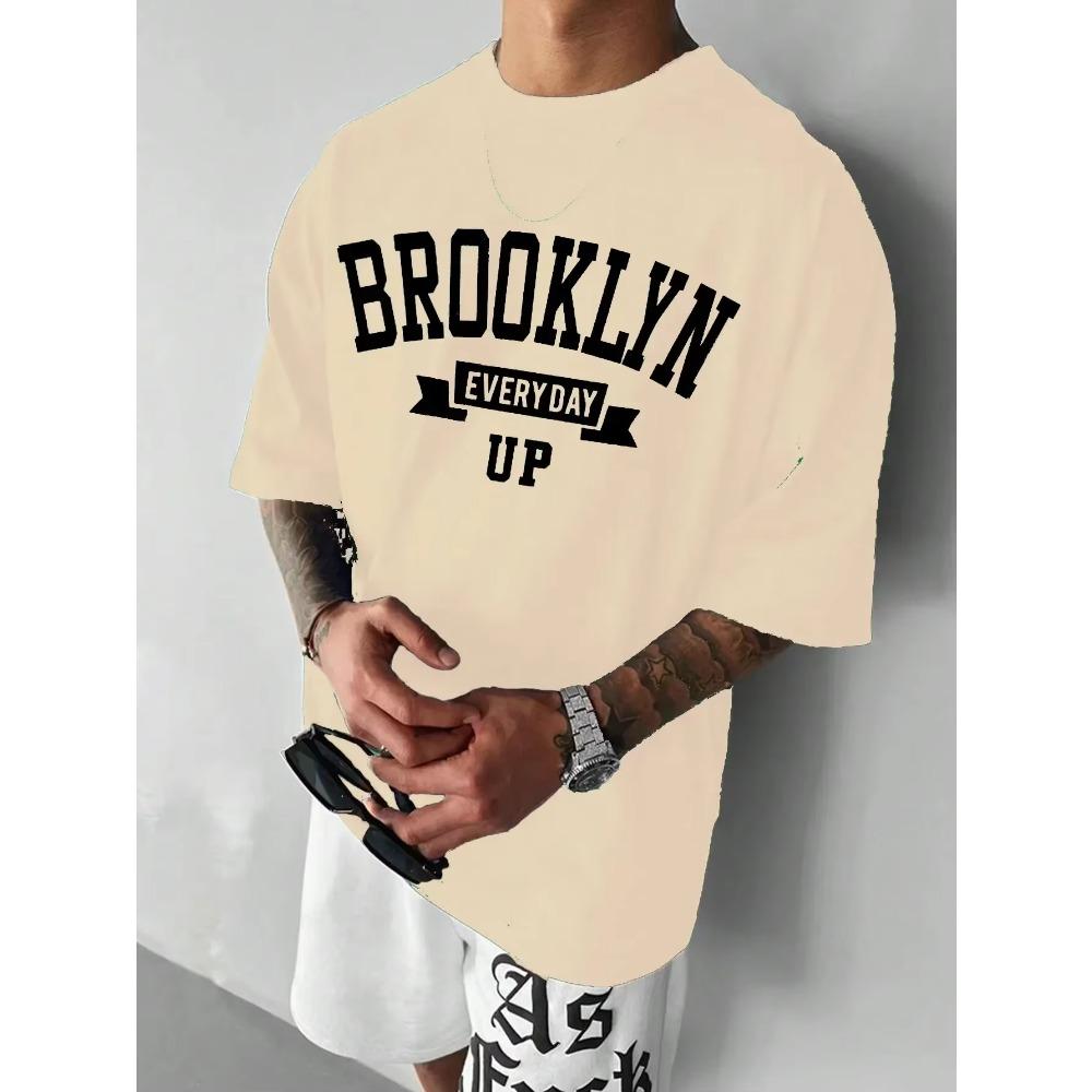 Summer Men's Cotton T-shirt Printed Top T-shirt Men's Pure Cotton Printed T-shirt