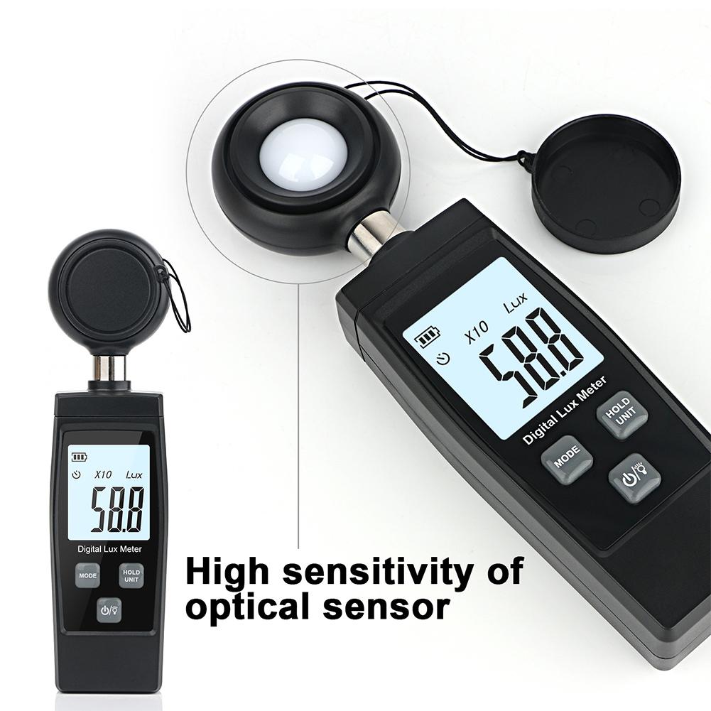 Digital Mini Lux Meter LCD Display Handheld Illuminometer 0-200000 Lux Luminometer High Accuracy Photometer Luxmeter