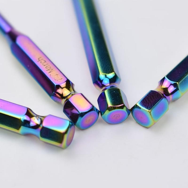 6/10/20Pcs Antislip Screwdriver Bit 1/4inch Hexagonal Shank Magnetic Crossing Screwdriver Bit Set Bit Attachment