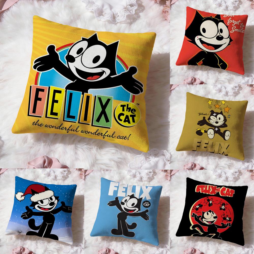 cute f-Felix the Cat Cushion Cover Premium Comfort Reversible Pillow Cove -Two in One Design for Any Room & Car Interior