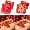 Chinese Style Table Runner Cloth Chinese New Year Decoration For Home 2024 Tablecloth Spring Festival Home Table Ornament 2024