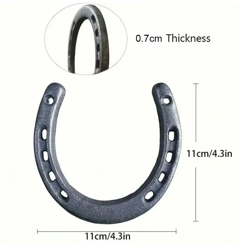 New 1Pcs Durable Cast Iron Horseshoe Decoration Unique Design Rustic Style Home Ornament Vintage Wall Hanging Wall Sculpture