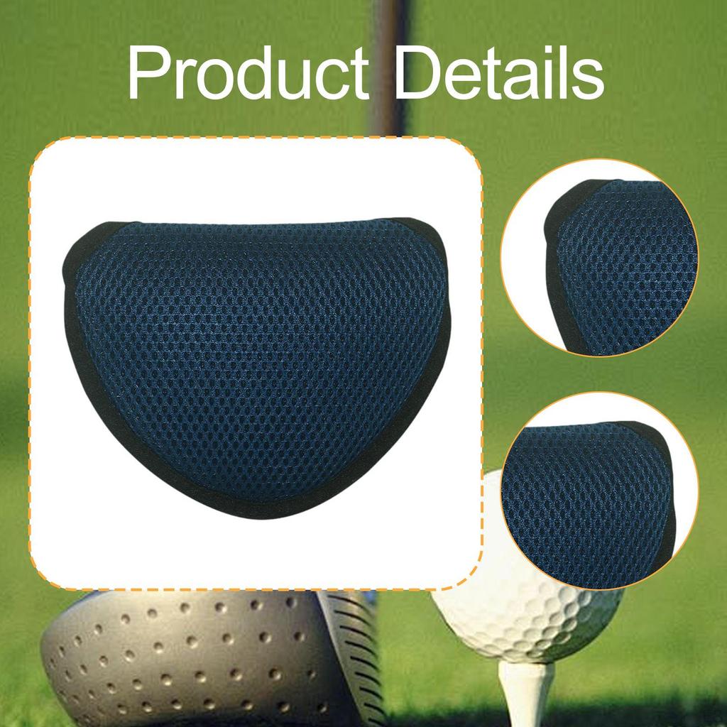 Golf Mesh Putter Cover Driver Headcover Easy To Install Lightweight Mallet for