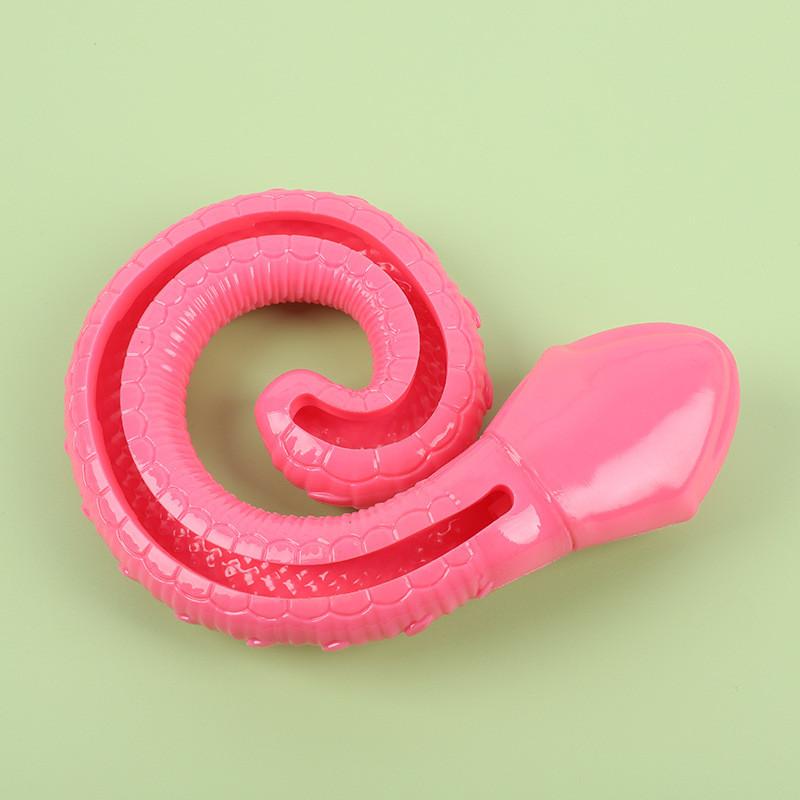 Pet Chew Toy Silicone Snake With Sound For Cats Dogs Training And Enrichment