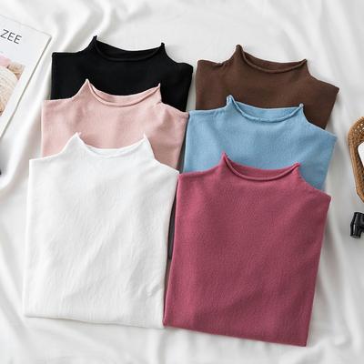 Autumn Round Neck Base Knitted Sweater Women Long Sleeve Fashion Winter Clothing Elegant Slim Pullovers Sweaters Women Solid Casual Jumpers Tops 25492
