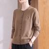 Hengyuanxiang Women's Autumn Round Neck Knit Cardigan