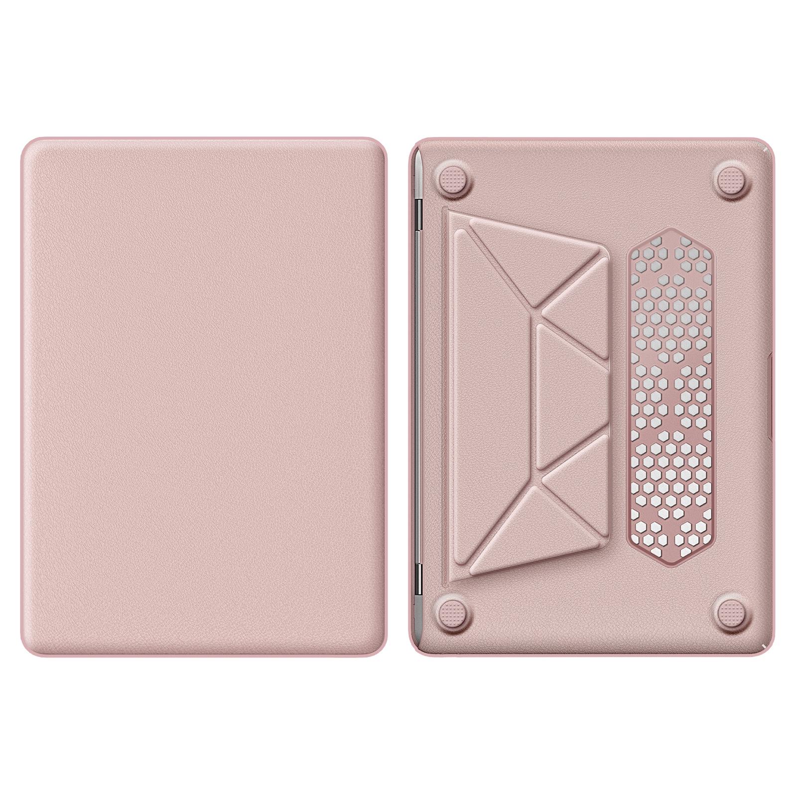 

Для MacBook Air 13 дюймов (2020)/(2018) A2337 M1 A2179 A1932 Чехол для ноутбука Противоскользящая откидная крышка из ПК+ПУ кожи Pink