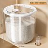 Rotatable Household Rice and Grain Storage Box: Insect & Moisture-Proof, Sealed, Compartmented Bucket