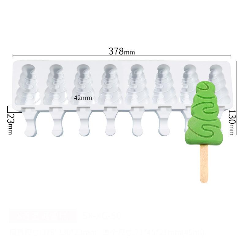 Silicone Ice Cream Mold DIY Homemade Popsicle Moulds Freezer 4 Cell Small Size Ice Cube Tray Popsicle Barrel Makers Baking Tools