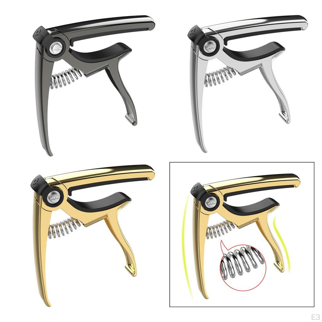 Electric Guitar Capo Acoustic Zinc Alloy Extra Strings Pin Puller Clip Clamp