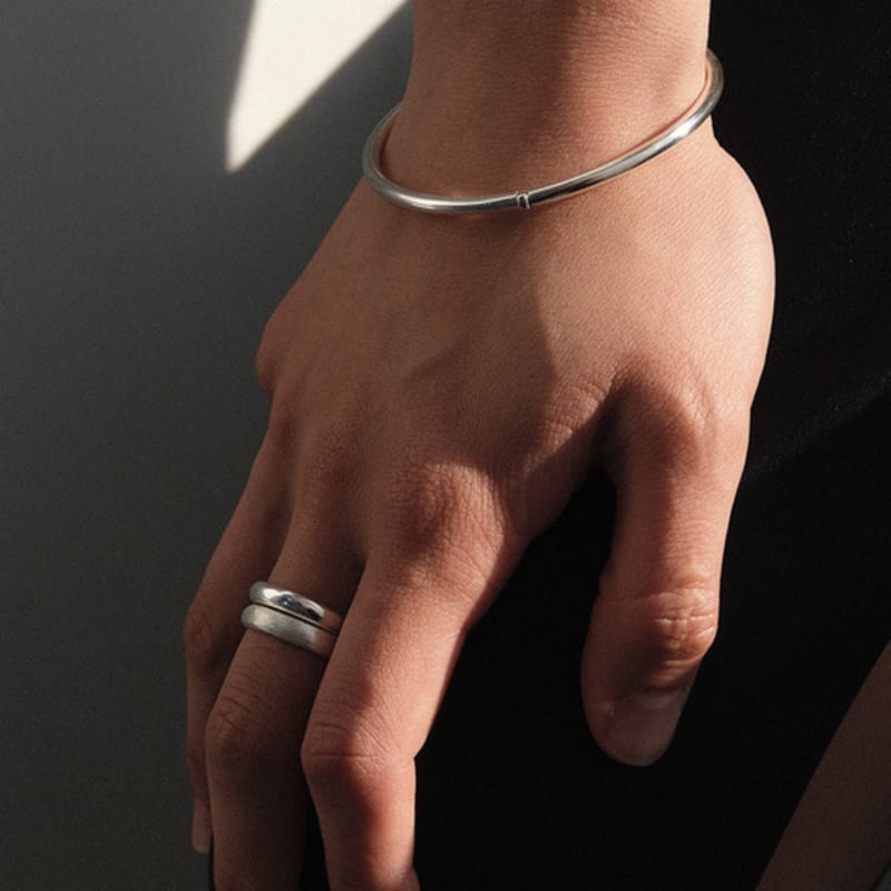 Another Layer Glossy Easy Ring (silver925)(2color)