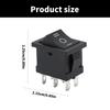 1/4/10Pcs Marine Boats Rocker Switches 6 Pin 3 Position Rocker Toggle Switches Rocker Switches for Household Appliance