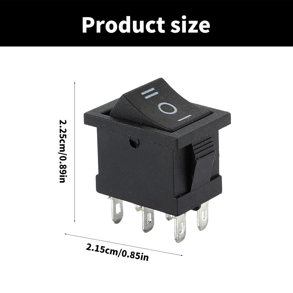 1/4/10Pcs Marine Boats Rocker Switches 6 Pin 3 Position Rocker Toggle Switches Rocker Switches for Household Appliance