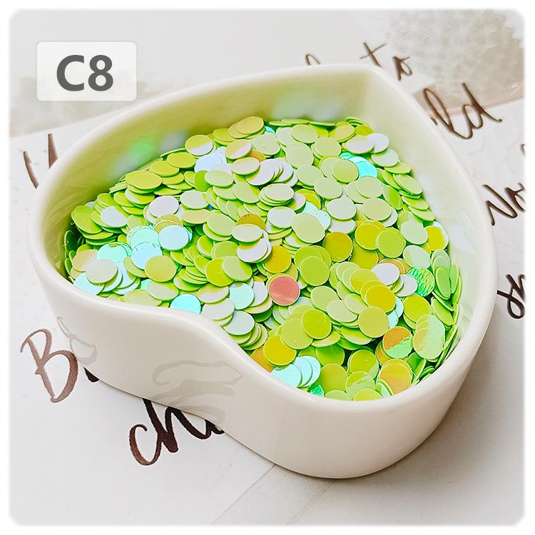 Yaleduo Glitter-Filled Beaded Cup Sequins - 5mm PVC Sheet for DIY Jewelry