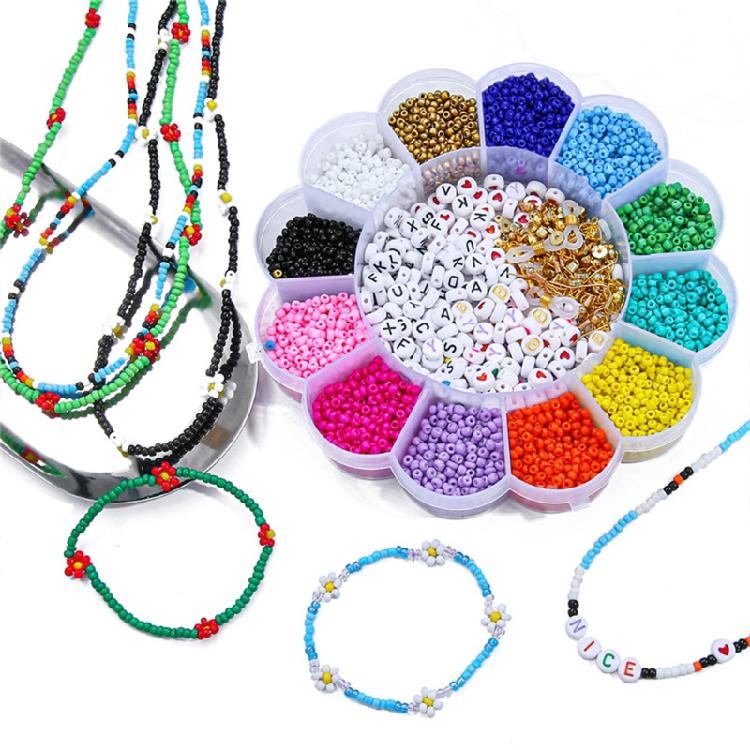 Acrylic Letter Beads Elastic String Cords Accessories DIY Craft Glass Beads