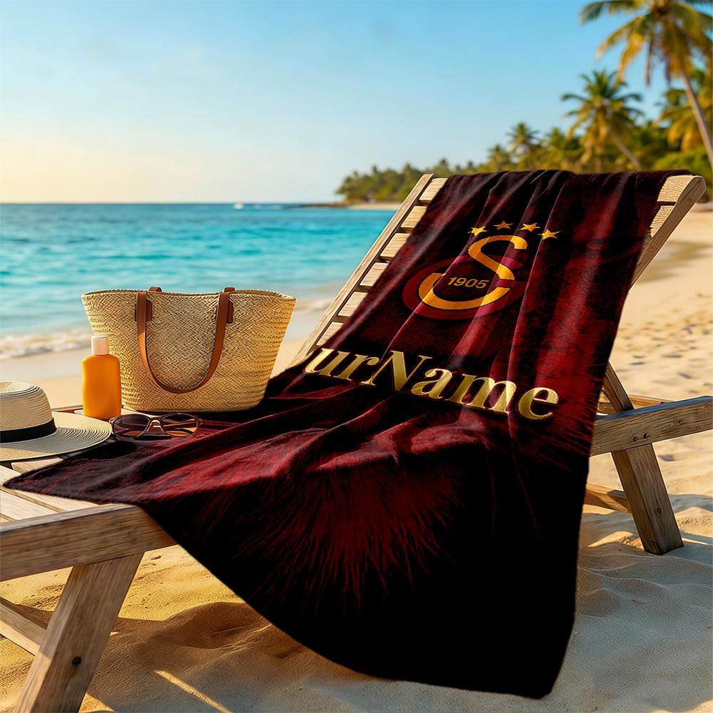 Galatasaray Customized Name Beach Towel Super Soft Microfiber Quickdry Fabric Portable For Swimmingbeachcamping Travel Beach Accessoriesgym