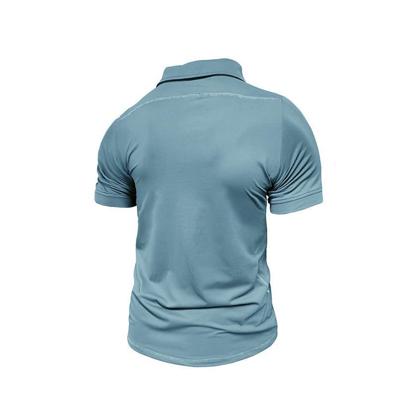 Men's Polo Shirt Short Sleeve Tactical Shirts Dry Fit Lightweight Golf Shirts Moisture Wicking Casual Collared T-Shirts for Male Summer Solid Tee Tops