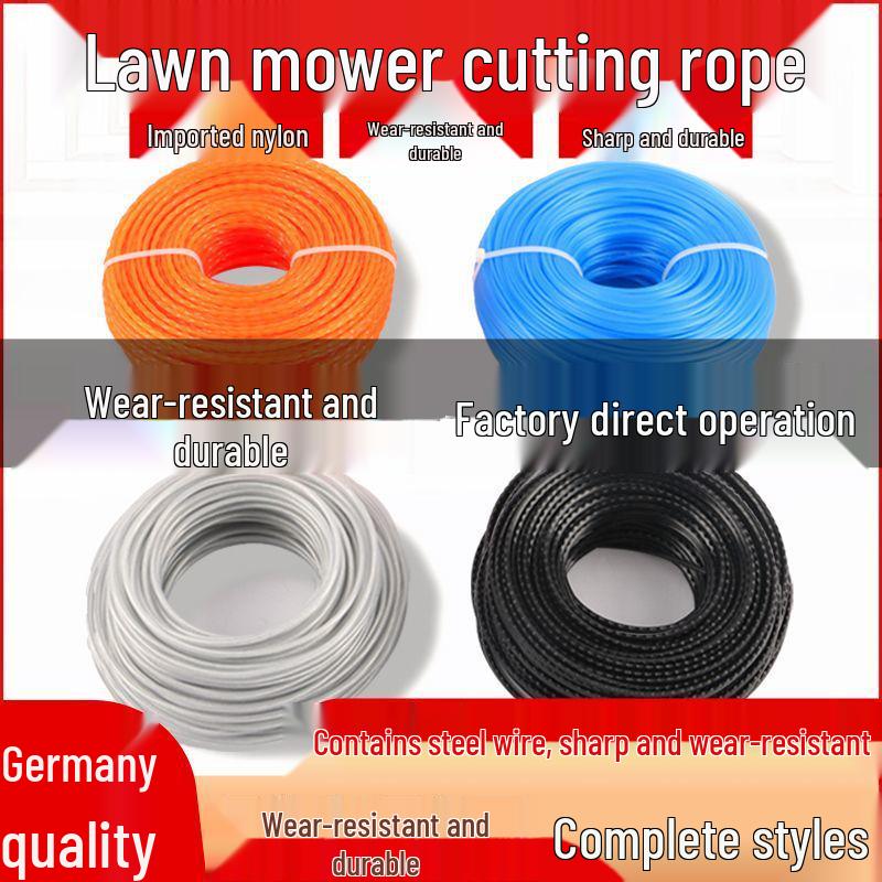 Universal Wear-Resistant Nylon Steel Wire Trimmer Line for Lawn Mower Heads