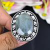 Labradorite Gemstone Handmade 925 Sterling Silver Jewelry Ring Size 8 KG-1706
