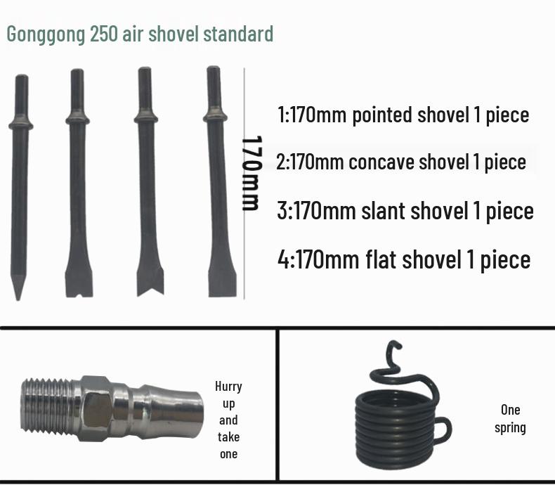 Japanese Air Shovel: 150/190/250 Pistol Impact Vibration Hammer