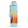 1PC Rainbow Paint Splash Art Print 750ml Color Plastic Sports Water Bottle Leakproof Flip Straw Lid Suitable for Sports Office Home Use