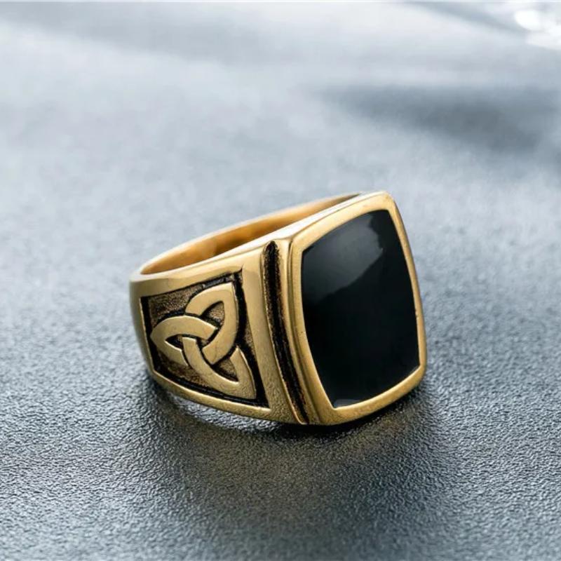 

Размер США от 7 до 15 Винтажное панк-кольцо цвета серебра из титановой нержавеющей стали с ирландским узлом для мужчин и женщин, ретро-украшение US size 13 золотой