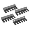 4 Pcs Cable Holder Clip 5 Slots Acrylic Phone Tablet Charging Cord Management   for Desk Wall