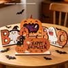 4Pcs Halloween Decor Statue Spooky Wood Centerpiece Ornament Figurine for Indoor Party