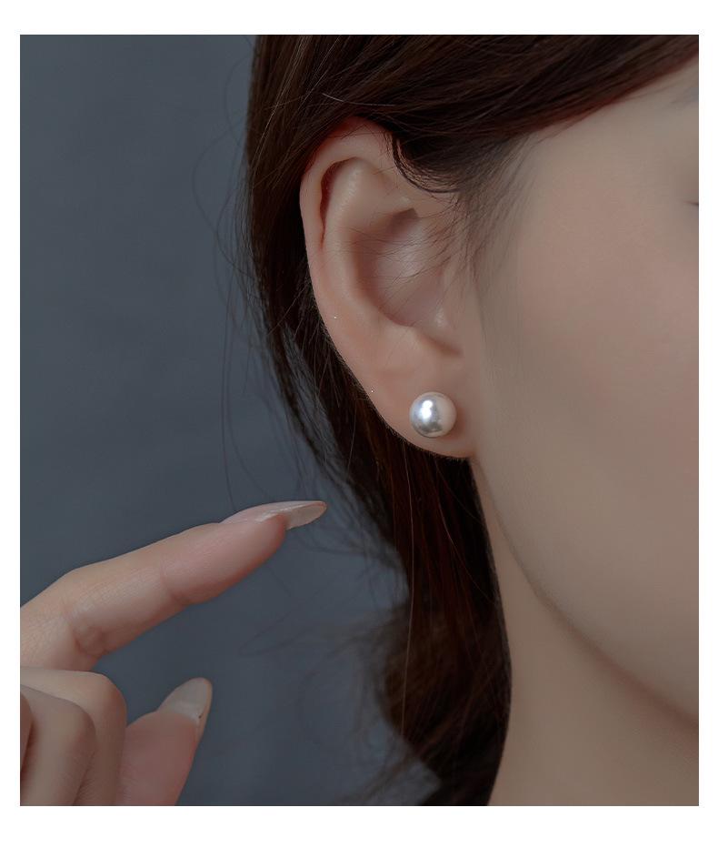 2024 Min Yue S925 Sterling Silver Pearl Stud Earrings for Women: Elegant and Simple High-End Jewelry