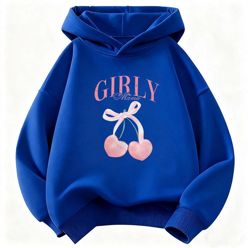 Y2k Girls Cherry Design Printed Fashion Sweatshirt Kids Children's Sweatshirts Hoody for Boys Girls Casual Hoodies Clothes