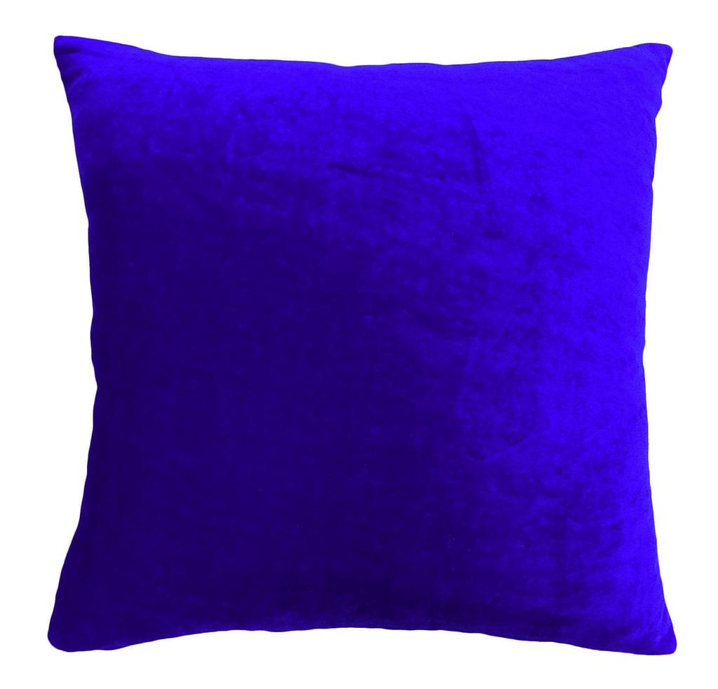 Home D    Cor Throw Pillow Solid Blue Decorative Velvet Cushion Cover - Choose