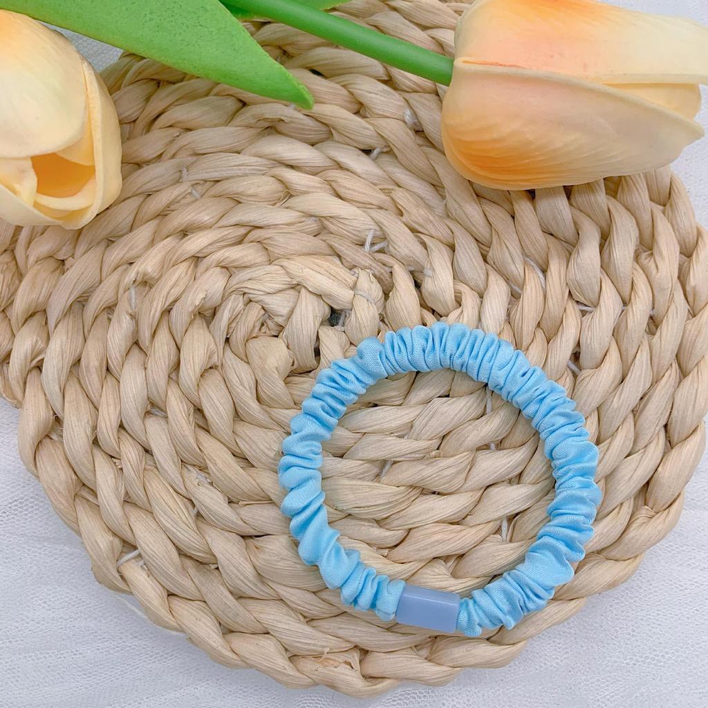 Cream High-Elastic DIY Hair Tie with Adhesive Accessories