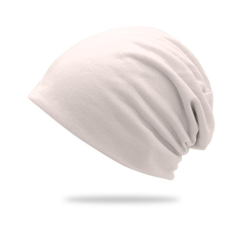 Cross-border Solid Color Slouchy Beanie - Double-Layer Postpartum Hat for Cold Weather