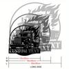 Custom Trucker Name Metal Sign Wall Art Classic Style Home Decor