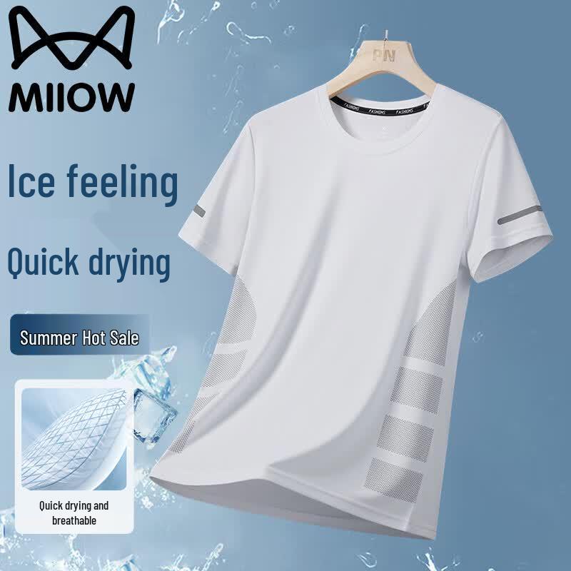 

MiiOW Men s Ice-Feel Quick-Dry Athletic T-Shirt 3XL