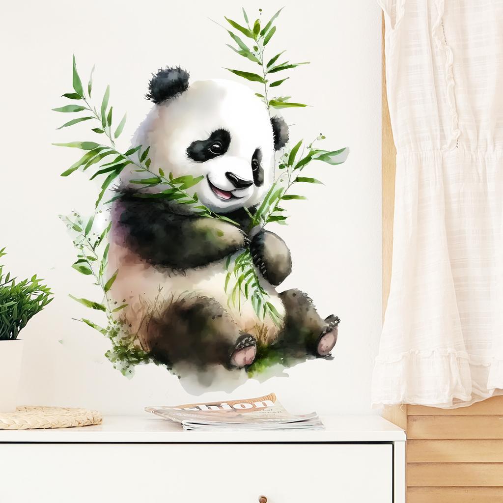 Cartoon Panda Löwe Zebra Tier Tapete Selbstklebend Abnehmbar für Kinderzimmer Kinderzimmer Schlafzimmer Wohnzimmer